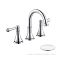 Deck Mount Chrome Mixer Widespread Bathroom Taps